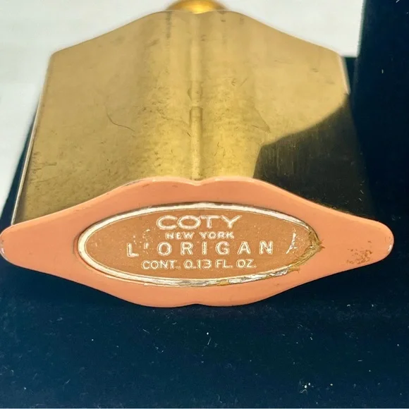 Vintage Coty L’Origan Perfume Bottle Gold Tone Art Deco Vanity Decor - Picture 3 of 8